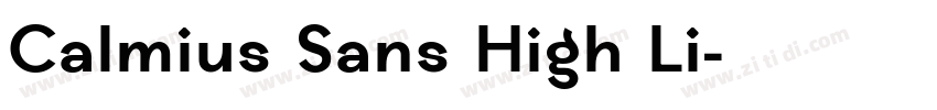 Calmius Sans High Li字体转换 Calmius Sans High Li字体转换